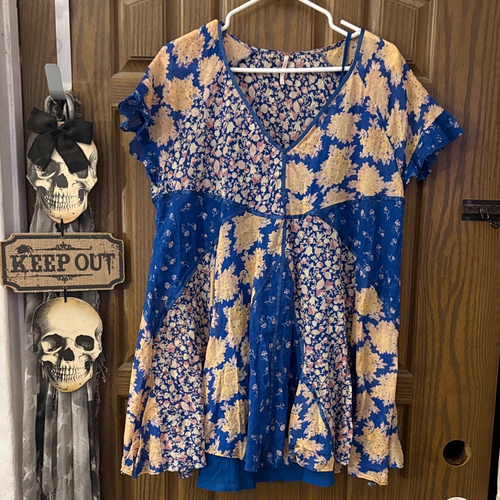 Free People Wildflower Patchwork Mini Dress - Picture 2 of 9